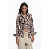 Desigual - Geruite Textuur - Overhemd - 100% Katoen - Lange Mouwen - Regular Fit