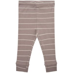 Petit by Sofie Schnoor baby gestreepte slim fit broek taupe/wit