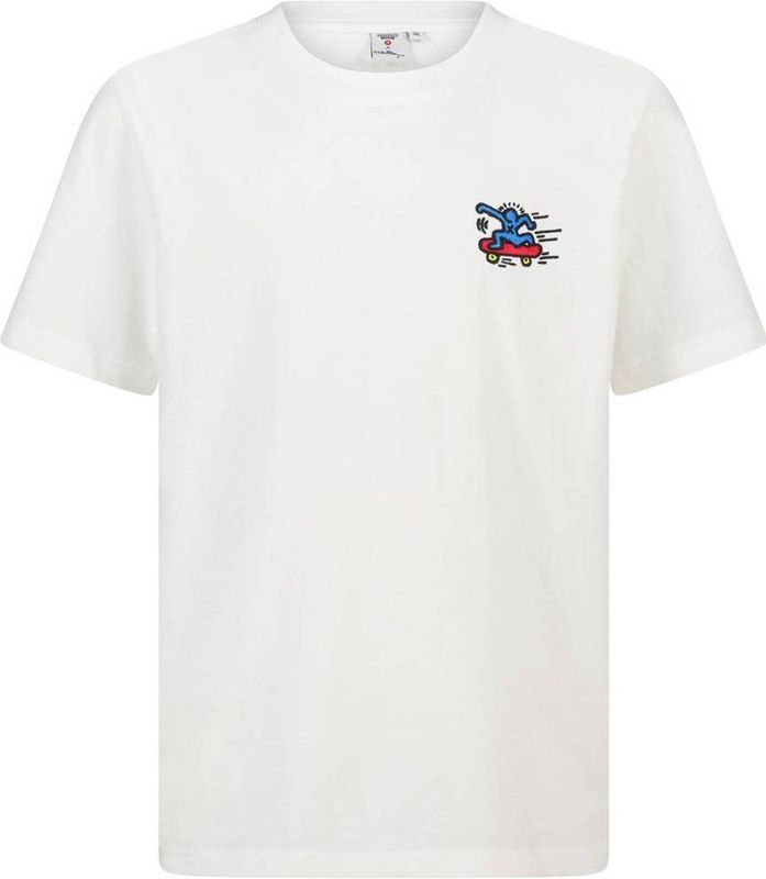 America Today T-shirt met backprint wit