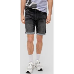 Q/S by s.Oliver regular fit denim shorts donkergrijs