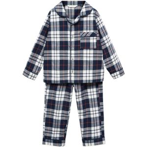 Mango Kids Pyjama donkerblauw/wit/rood