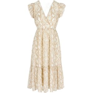 LOLALIZA A-lijn jurk beige