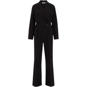 WE Fashion straight fit jumpsuit zwart