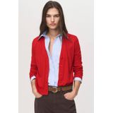 Mango gebreid vest rood