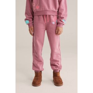 WE Fashion tapered joggingbroek roze