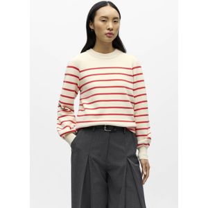 OBJECT gestreepte trui ecru gebreid