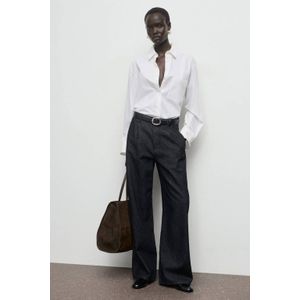 Mango high waist broek dark blue denim