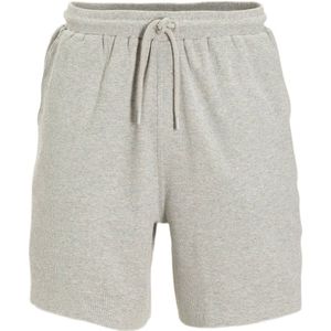 Anytime waffle short grijs melange