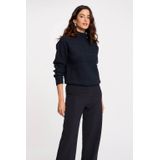 Morgan - Gebreide Trui - Marine - Rib Gebreid