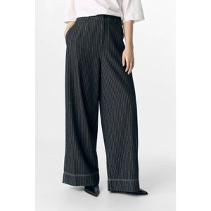 OBJECT - AMY - Broek - Lichtgrijs - Wide Leg - Mid Waist