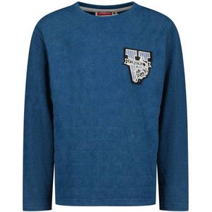 Vingino longsleeve Jeal met printopdruk jeans blauw