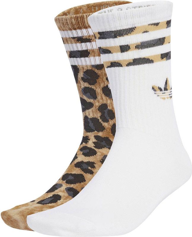 adidas - Leopard Crew Socks - Bruin - 2 Paar