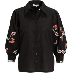 Tramontana gebloemde blouse zwart
