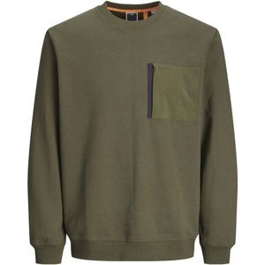 JACK & JONES JUNIOR sweater JCOOUTDOOR armygroen