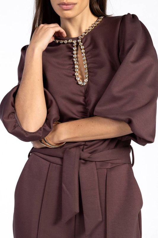 Aaiko - Jumpsuit GINA FANCY VIS 43 - Bordeaux