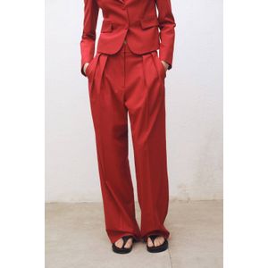 Mango wide leg regular waist pantalon