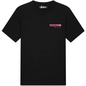 Malelions T-shirt Hotel met backprint zwart