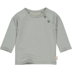 LEVV baby gestreepte longsleeve LNERONOS van katoen zachtgroen