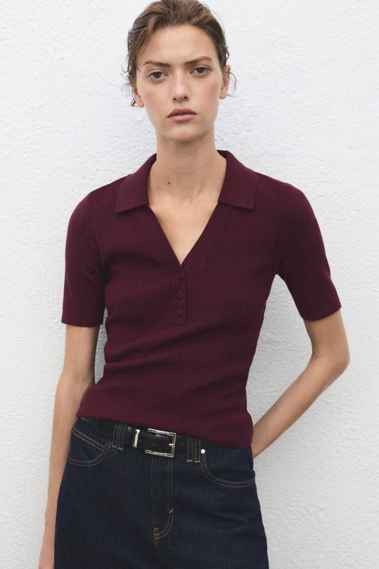 Mango top donkerrood