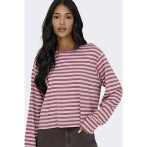 ONLY gestreepte top roze