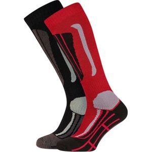 Falcon skisokken Victor rood/zwart - set van 2