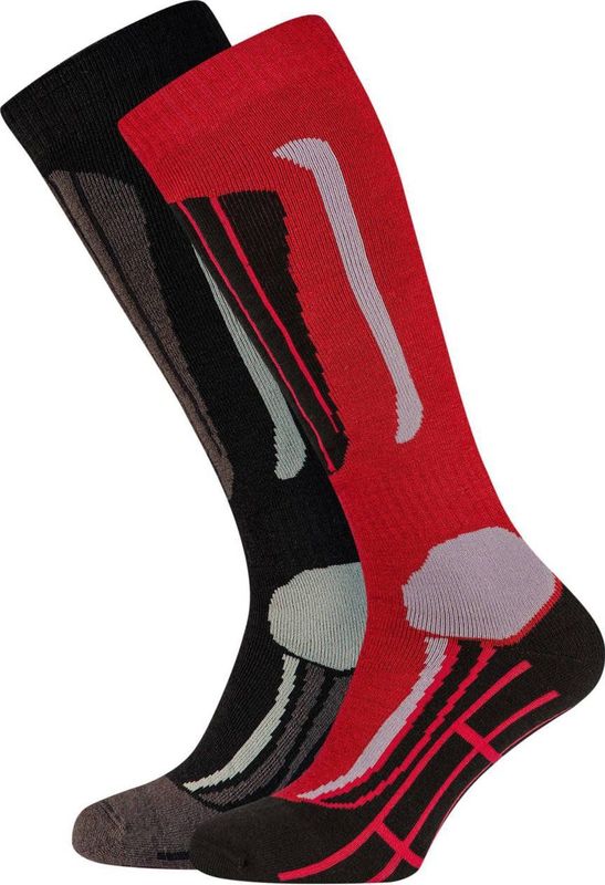 Falcon skisokken Victor rood/zwart - set van 2