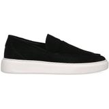 Manfield suède loafers zwart