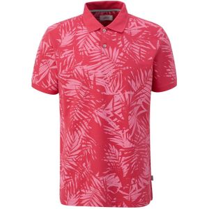 s.Oliver regular fit polo met all over print roze