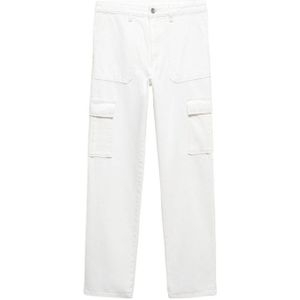 Mango Kids straight fit jeans wit