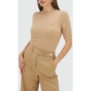 Josh V - Franka Top - Light Brown Melange - Knitwear Top