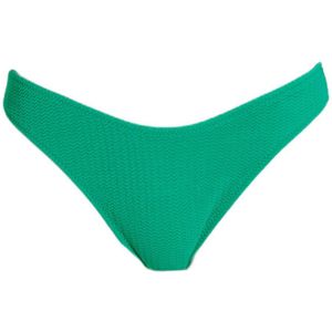 Seafolly high leg bikinibroekje met ribstructuur groen