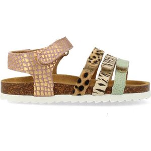 Develab leren sandalen oudroze