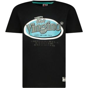 Vingino T-shirt Hebor zwart/blauw