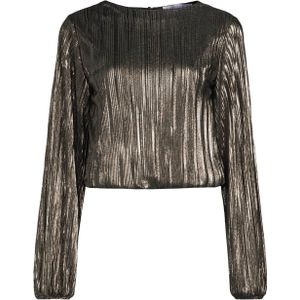 Anytime plisse top zilver