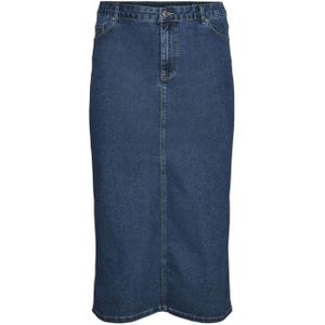 VERO MODA CURVE denim spijkerrok dark blue denim