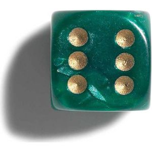 Philos parelmoer groen dobbelstenen 12mm 36st.