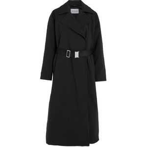 CALVIN KLEIN JEANS trenchcoat jas met ceintuur zwart