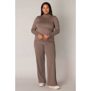 Base Level Curvy wide leg broek Arah taupe