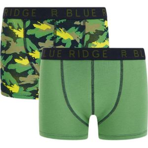 WE Fashion Blue Ridge boxershort - set van 2 groen/zwart
