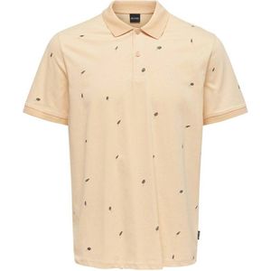 ONLY & SONS polo met all over print creampuff