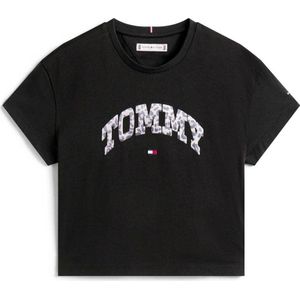 TOMMY HILFIGER Shirt 'VARSITY'  donkergrijs / zwart / wit