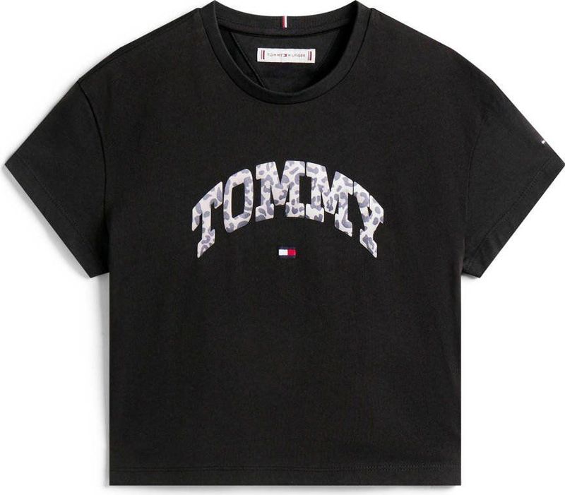 TOMMY HILFIGER Shirt 'VARSITY'  donkergrijs / zwart / wit
