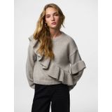 PIECES trui beige gebreid