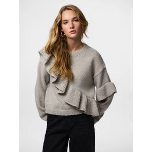 PIECES trui beige gebreid