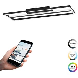 EGLO Connect connect.z Calagrano-Z Smart Plafondlamp - 64 cm - Zwart/Wit - Instelbaar RGB & wit licht - Dimbaar - Zigbee