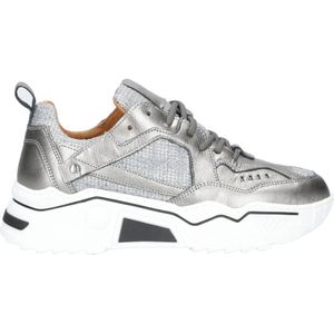 DWRS Pluto chunky leren sneakers grijs