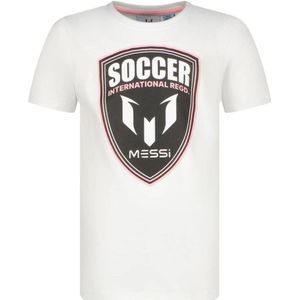 Messi T-shirt Shield met printopdruk wit
