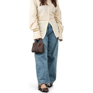 POSH by Poelman - Ballerina - Bruin / Zwart - Gulia - Imitatieleder