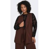 ONLY CARMAKOMA gilet donkerbruin