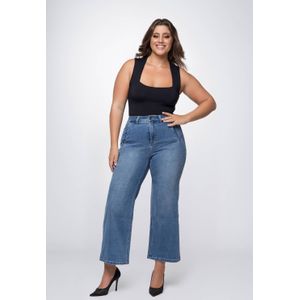 Fox Factor high waist straight leg jeans ROXI tulsa blue